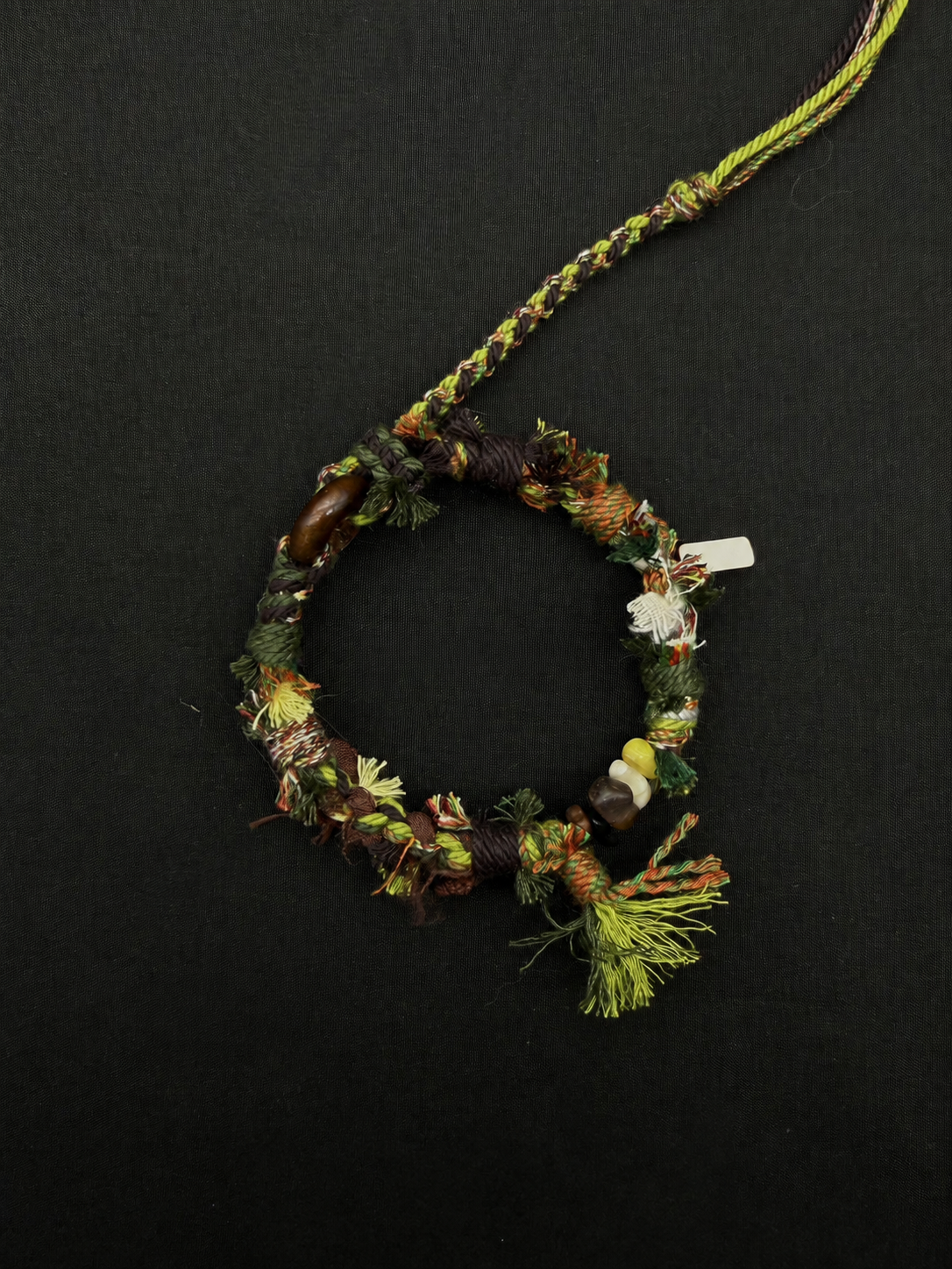 Forest Trace — Green Woven Bracelet