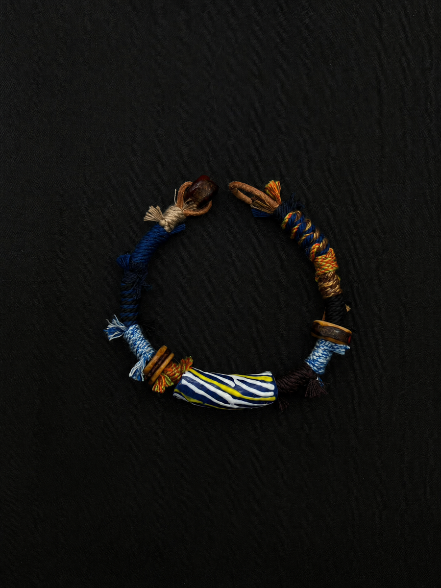 Tidal Line — Navy Beaded Bracelet